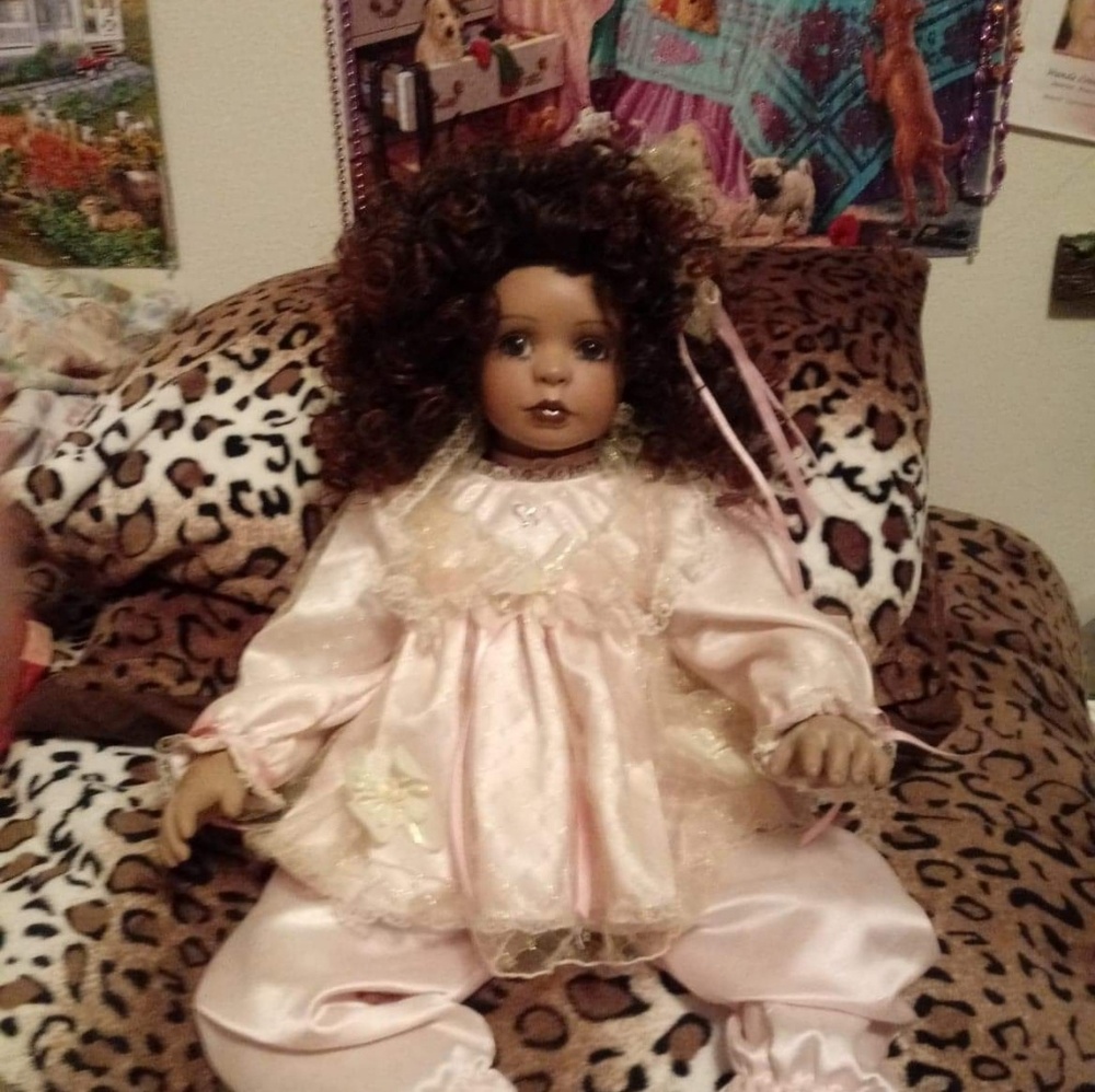 24 " life size big baby girl with fat bent legs
